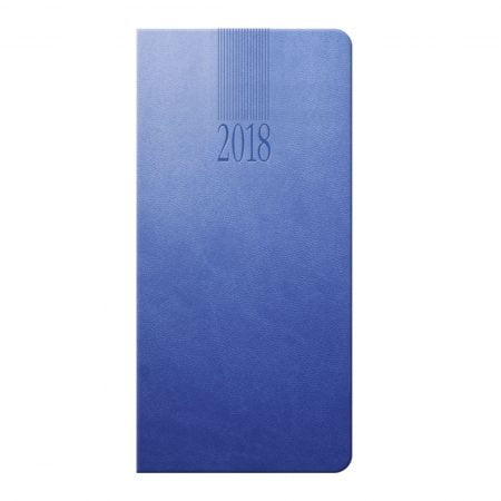 Tuscon weekly pocket diary in sky blue with a padded cover, ribbon marker silver page edges. Printed with your logo.