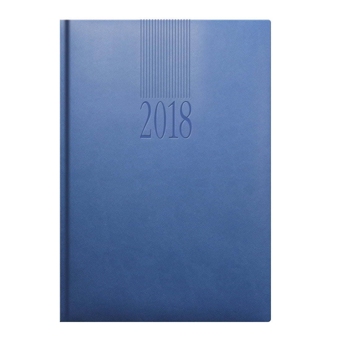 A5 desk diary in sky blue, white pages, Uk & World maps