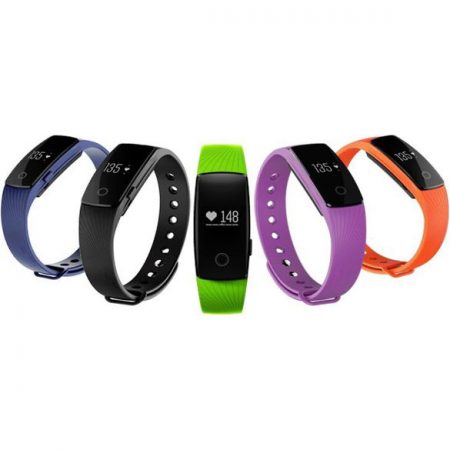 Smart watch in blue, black, green, orange or purple